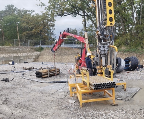 LES TRAVAUX DE GÉOTHERMIE AUX LILAS BATTENT LEUR PLEIN - <p><strong>Copyright : DR</strong></p>